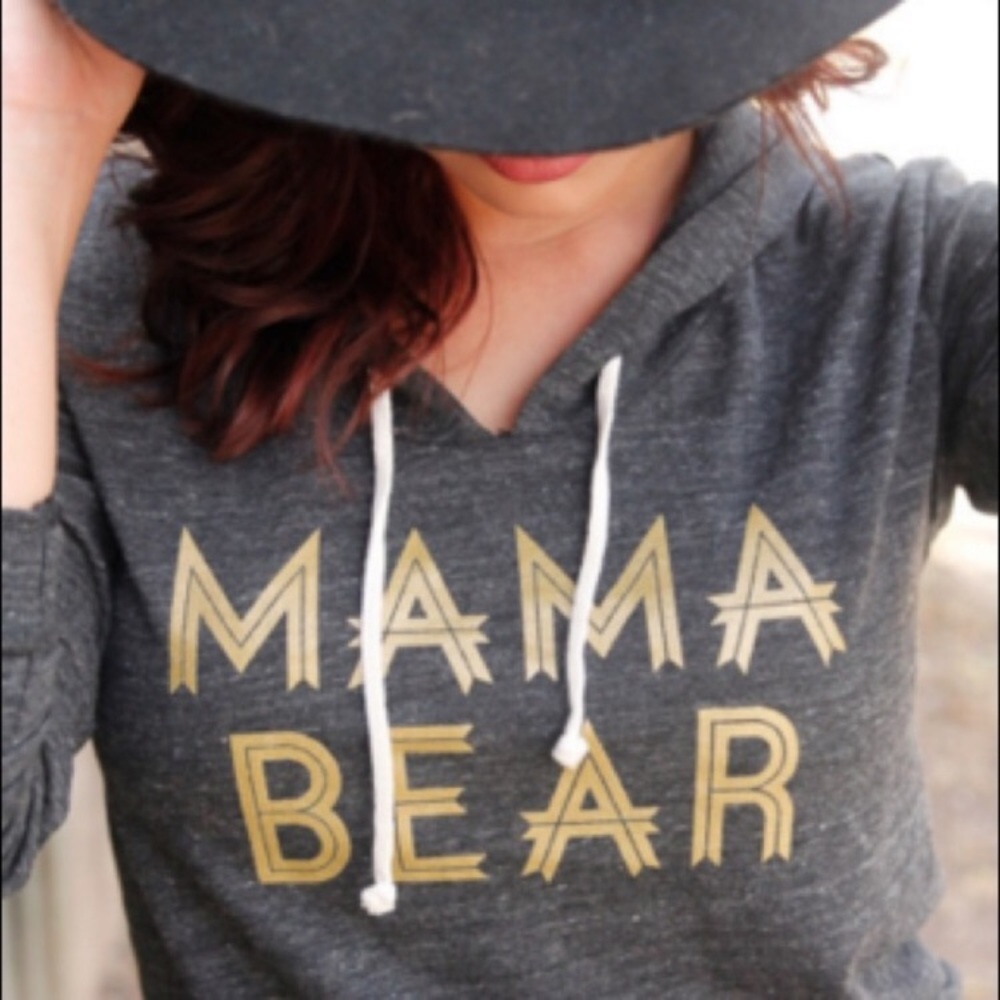 Loved By Hannah & Eli Mama Bear Sweatshirt Gray L